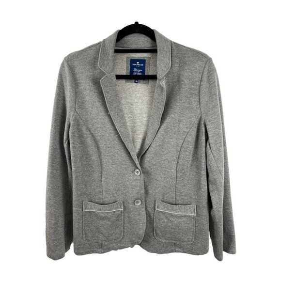 Tom Tailor Gray Jersey Knit Blazer Women's Size XL Business Casual